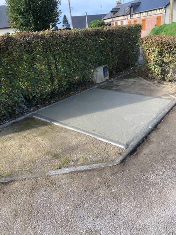 Création d'une dalle béton pour un bailleur secteur FECAMP